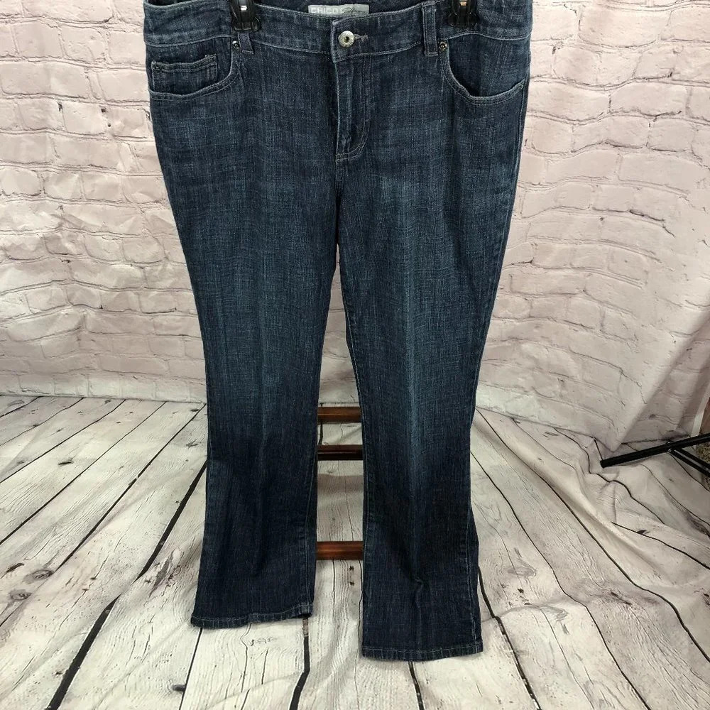 chico's platinum bootleg jeans size "CHICO's 1" size 8